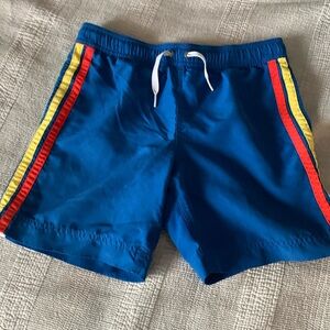 Kids size 8 Hanna Andersson blue red yellow green and white bathing suit